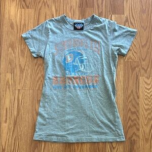 Junk Food Clothing Gray Denver Broncos Super Bowl Tee with Orange and Blue Print